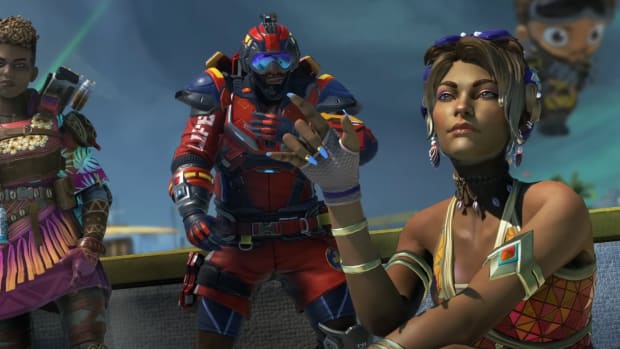 Loba, Newcastle and Bangalore in the Apex Legends Sun Squad Collection Event Trailer.